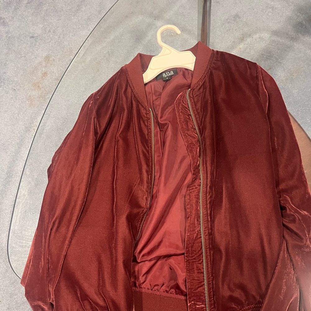 a.n.a Women's Deep Red Bomber Jacket